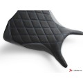 LUIMOTO DIAMOND Rider Seat Covers for the YAMAHA YZF-R3 (15-24), YZF-R25 (14-20), and MT-03 (20-23)